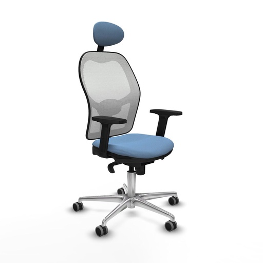 Silla de Oficina con Cabecero Piqueras y Crespo 2D086G1 Azul cielo