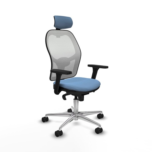 Silla de Oficina con Cabecero Piqueras y Crespo 3D086N2 Azul cielo