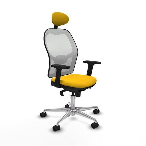 Office Chair with Headrest Piqueras y Crespo 2D086N1 Yellow