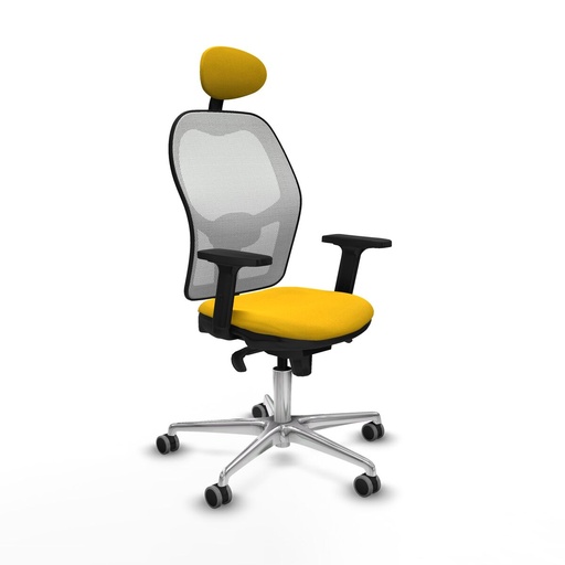 Office Chair with Headrest Piqueras y Crespo 2D086G1 Yellow