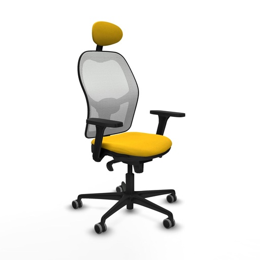 Office Chair with Headrest Piqueras y Crespo 3D036G1 Yellow