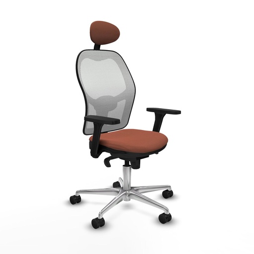 Office Chair with Headrest Piqueras y Crespo 3D086N1 White Brown