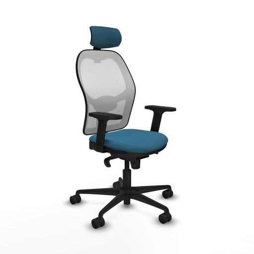 Office Chair with Headrest Piqueras y Crespo 2D036N2 White Petroleum green