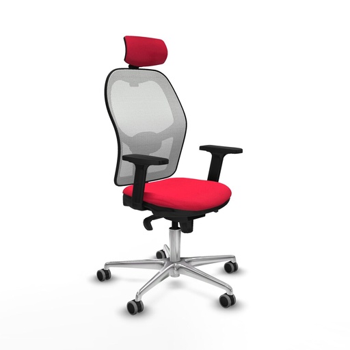 Office Chair with Headrest Piqueras y Crespo 2D086G2 Red