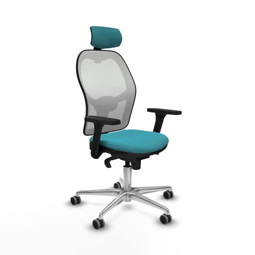 Office Chair with Headrest Piqueras y Crespo 3D086G2 Turquoise