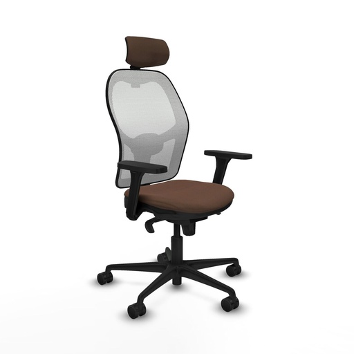Office Chair with Headrest Piqueras y Crespo 3D036N2 White Dark brown