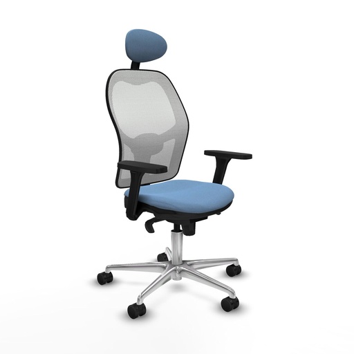 Office Chair with Headrest Piqueras y Crespo 3D086N1 Sky blue