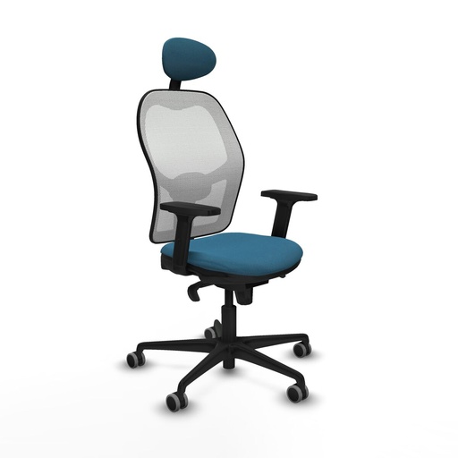 Office Chair with Headrest Piqueras y Crespo 2D036G1 White Petroleum green