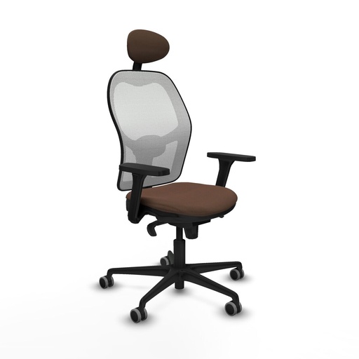Office Chair with Headrest Piqueras y Crespo 3D036G1 White Dark brown