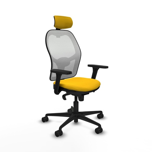 Office Chair with Headrest Piqueras y Crespo 3D036N2 Yellow