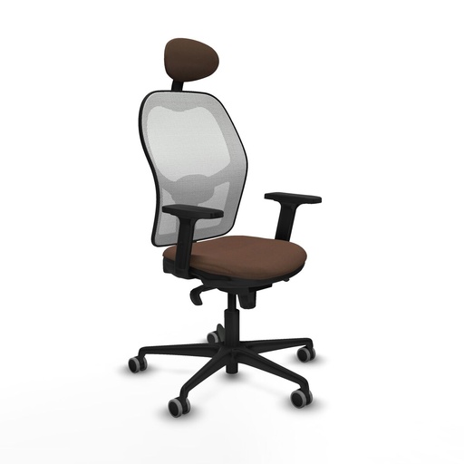 Office Chair with Headrest Piqueras y Crespo 2D036G1 White Dark brown