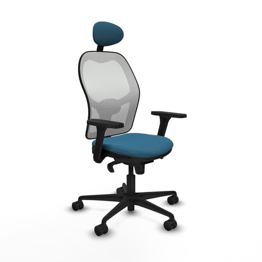 Office Chair with Headrest Piqueras y Crespo 3D036N1 White Petroleum green