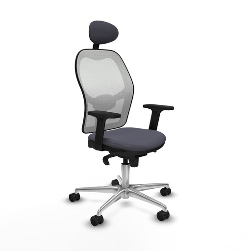 Silla de Oficina con Cabecero Piqueras y Crespo 2D086N1 Gris oscuro
