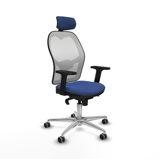 Silla de Oficina con Cabecero Piqueras y Crespo 2D086G2 Azul marino