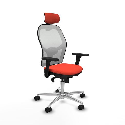 Office Chair with Headrest Piqueras y Crespo 3D086N2 Dark Orange