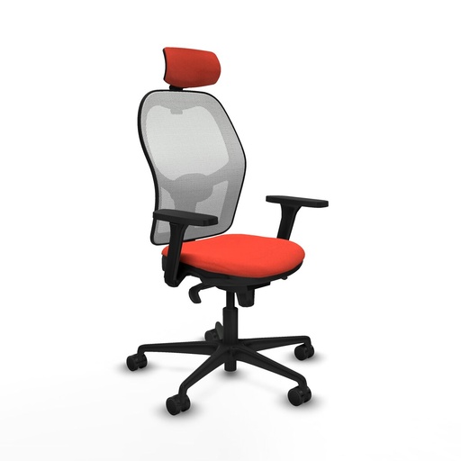 Silla de Oficina con Cabecero Piqueras y Crespo 3D036N2 Naranja Oscuro