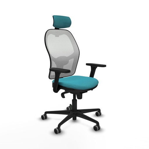 Silla de Oficina con Cabecero Piqueras y Crespo 3D036G2 Turquesa