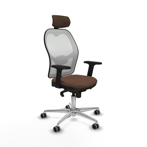 Office Chair with Headrest Piqueras y Crespo 2D086G2 White Dark brown