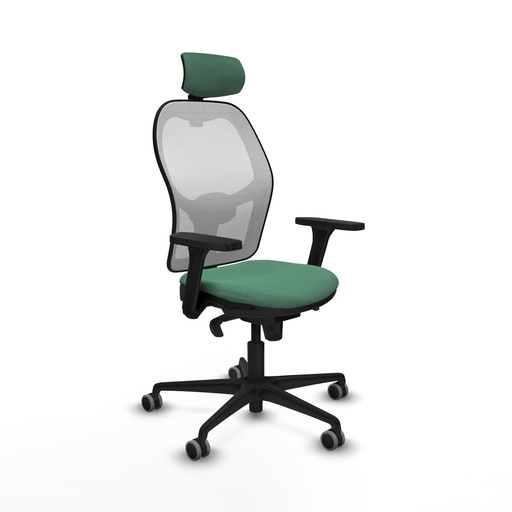 Office Chair with Headrest Piqueras y Crespo 3D036G2 Emerald Green