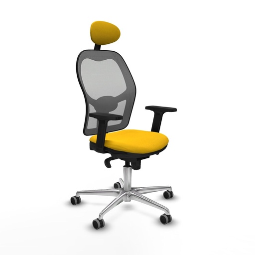 Office Chair with Headrest Piqueras y Crespo 2D086G1 Yellow