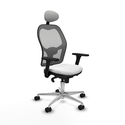 Silla de Oficina con Cabecero Piqueras y Crespo 3D086N1 Blanco