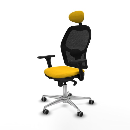 Silla de Oficina con Cabecero Piqueras y Crespo 3D086G1 Amarillo