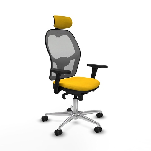 Silla de Oficina con Cabecero Piqueras y Crespo 3D086N2 Amarillo