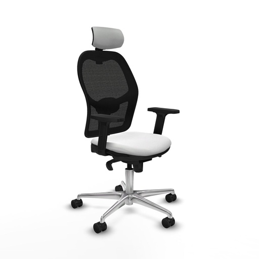 Silla de Oficina con Cabecero Piqueras y Crespo 2D086N2 Blanco