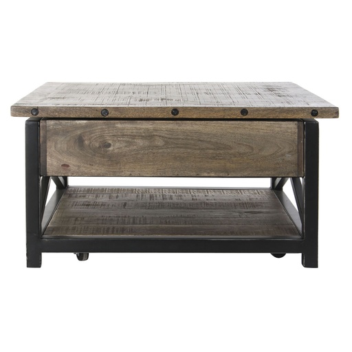 Lift-Top Coffee Table DKD Home Decor 116 x 74 x 44 cm Metal Mango wood