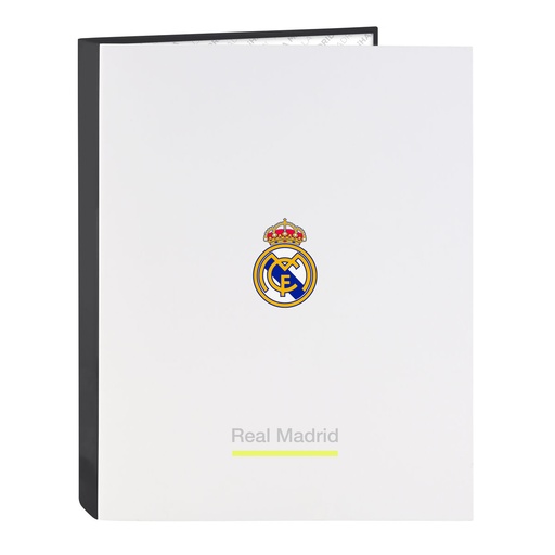 Ring binder Real Madrid C.F. White A4 26.5 x 33 x 4 cm