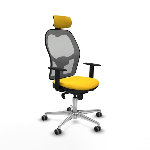 Office Chair with Headrest Jorquera Piqueras y Crespo 1D086G2 Yellow