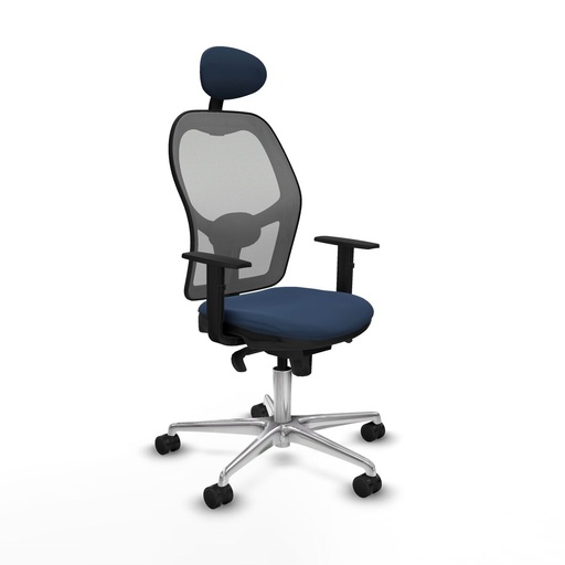 Office Chair with Headrest Jorquera Piqueras y Crespo 1D086N1 Navy Blue