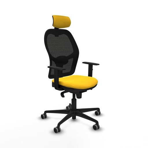 Office Chair with Headrest Jorquera Piqueras y Crespo 1D036G2 Yellow