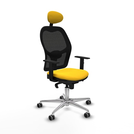Office Chair with Headrest Jorquera Piqueras y Crespo 1D086G1 Yellow