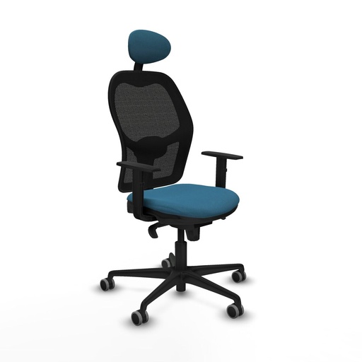 Office Chair Piqueras y Crespo 1D036G1 Black Petroleum green