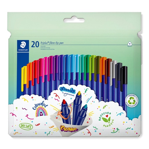 Set of Felt Tip Pens Staedtler Triplus Multicolour 20 Pieces