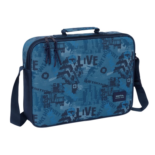 Mochila Escolar Safta New edition Azul marino 38 x 28 x 6 cm