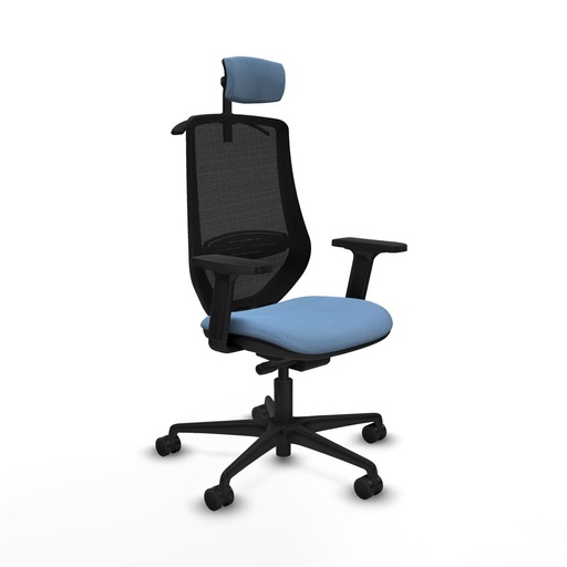 Silla de Oficina con Cabecero Mardos traslack bali Piqueras y Crespo D036N2H Azul cielo