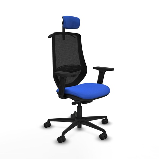 Office Chair with Headrest Mardos traslack bali Piqueras y Crespo D036N2H Blue
