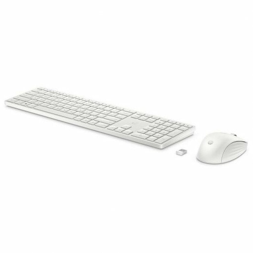 Teclado y Ratón Inalámbrico HP 4R016AA Blanco Qwerty Español