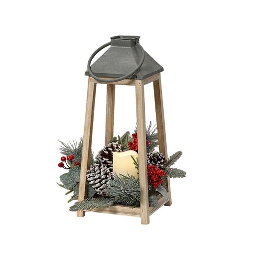 Lantern Lumineo 15 x 15 x 36 cm LED Candle