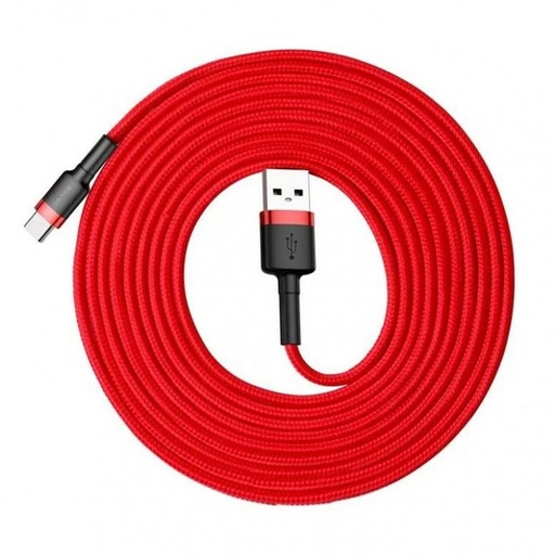 USB A to USB-C Cable Baseus CATKLF-U09 Black Red 3 m