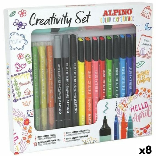 Set of Felt Tip Pens Alpino CREATIVITY COLOR EXPERIENCE Multicolour 20 Pieces (8 Units)