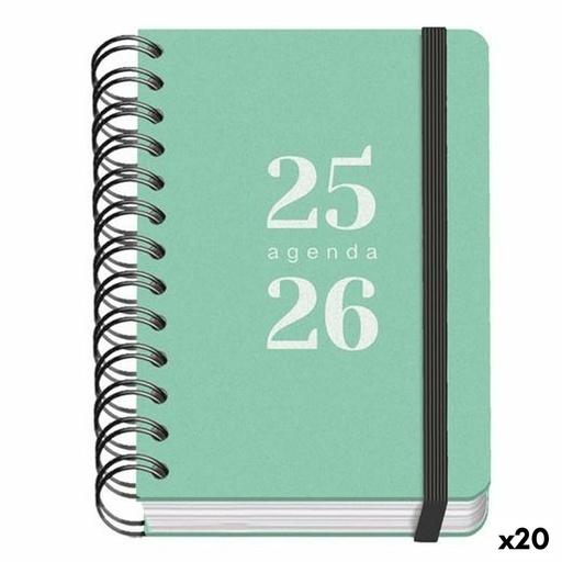 Diary DOHE GRAMMAR Green A6 120 x 170 mm 2025-2026 (20 Units)