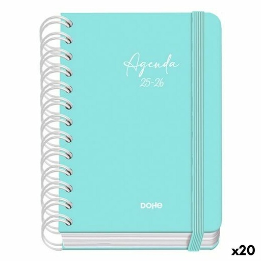 Agenda DOHE SERENITY WIRE´O Verde A6 120 x 170 mm 2025-2026 (20 Unidades)
