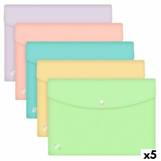 Carpeta Portafolios Oxford URBAN Multicolor A4 Polipropileno Broche (5 Unidades)