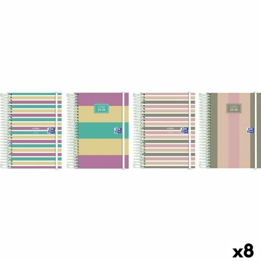 Diary Oxford COLOR BLOCK 1/8 12 x 18 cm 2025-2026 (8 Units)