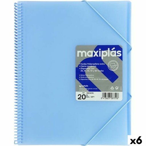 Carpeta Clasificadora Grafoplas Azul A4 (6 Unidades)