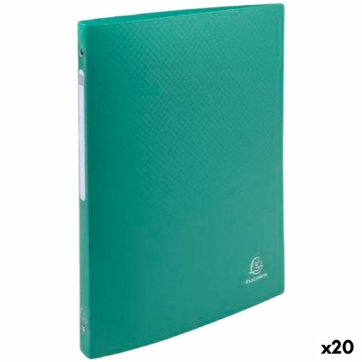 Carpeta de anillas Exacompta Verde oscuro A4 (20 Unidades)