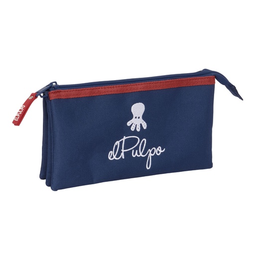 Triple Carry-all El Pulpo Navy Blue 22 x 12 x 3 cm